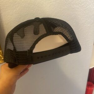 Black Mesh Snapback Cap